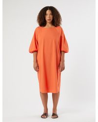 Marina Rinaldi - Kleid Aus Baumwolle - Lyst