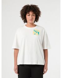 Marina Rinaldi - T-Shirt En Jersey De Coton Imprimé - Lyst