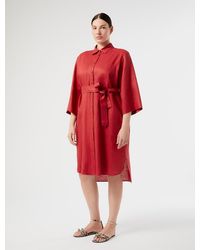 Marina Rinaldi - Robe-Chemise En Toile De Lin - Lyst