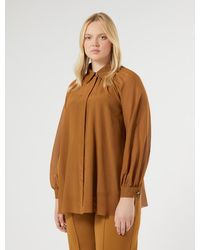 Marina Rinaldi - Chemise En Voile De Coton Et Soie - Lyst
