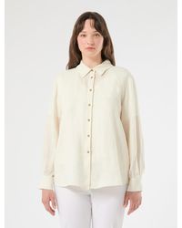 Marina Rinaldi - Hemdbluse Aus Leinen - Lyst