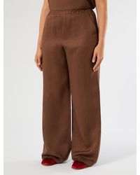 Marina Rinaldi - Pantalon En Toile De Lin - Lyst