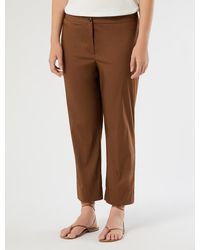 Marina Rinaldi - Pantalon Coupe Slim En Coton Et Nylon - Lyst