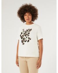 Marina Rinaldi - T-Shirt Aus Bedrucktem Jersey - Lyst