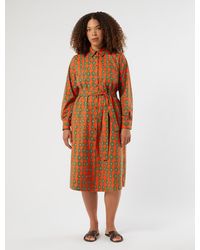 Marina Rinaldi - Robe-Chemise En Popeline De Coton - Lyst