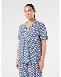 Marina Rinaldi - Chemisier En Viscose Imprimée - Lyst
