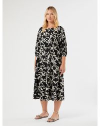 Marina Rinaldi - Robe En Mousseline Brodée - Lyst