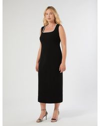 Marina Rinaldi - Kaftan-Kleid Aus Cady Mit Stickerei - Lyst