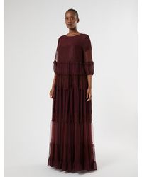 Marina Rinaldi - Kleid Aus Georgette Und Spitze - Lyst