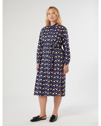 Marina Rinaldi - Robe-Chemise En Popeline De Coton - Lyst