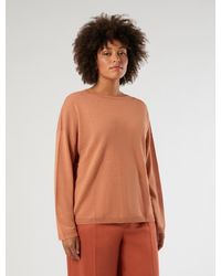 Marina Rinaldi - Boxy Pullover Aus Baumwolle Und Leinen - Lyst