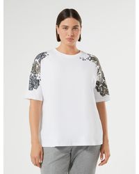 Marina Rinaldi - T-Shirt Aus Bedrucktem Jersey - Lyst