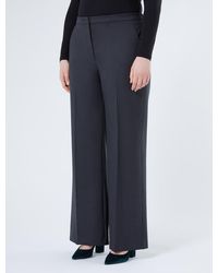 Marina Rinaldi - Pantalon Large En Toile De Pure Laine - Lyst