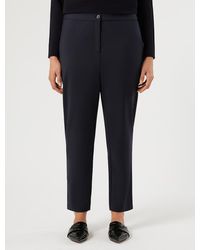 Marina Rinaldi - Pantalon Slim En Toile De Coton - Lyst