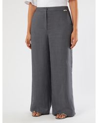 Marina Rinaldi - Pantalon En Sergé De Ramie - Lyst