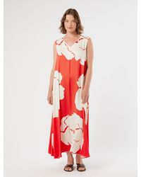 Marina Rinaldi - Kleid Aus Bedrucktem Viskose-Satin - Lyst