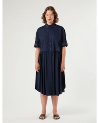 Marina Rinaldi - Robe En Coton Et Nylon Stretch - Lyst