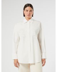 Marina Rinaldi - Chemisier En Popeline Avec Broderie - Lyst