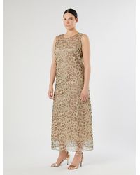 Marina Rinaldi - Besticktes Kleid Aus Tüll - Lyst