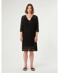Marina Rinaldi - Minikleid Aus Häkel-Jersey - Lyst