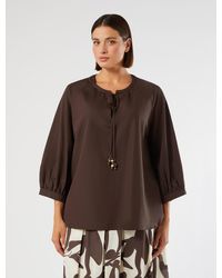 Marina Rinaldi - Chemisier En Popeline De Coton - Lyst