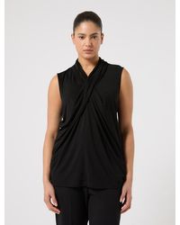 Marina Rinaldi - T-Shirt En Jersey Interlock Avec Drapé - Lyst