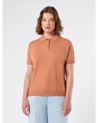 Marina Rinaldi - Pull Polo En Lin Et Coton - Lyst