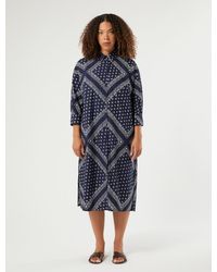 Marina Rinaldi - Robe-Chemise En Popeline De Coton - Lyst