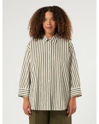 Marina Rinaldi - Chemise À Rayures En Coton - Lyst