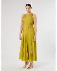 Marina Rinaldi - Kleid Aus Cady Mit Makramee Und Strass - Lyst