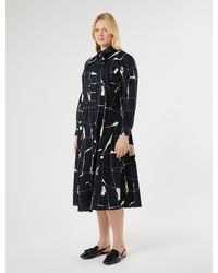 Marina Rinaldi - Kleid Aus Baumwollpopeline - Lyst