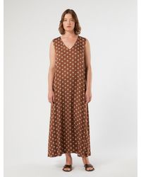 Marina Rinaldi - Kleid Aus Bedrucktem Viskose-Satin - Lyst
