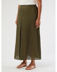 Marina Rinaldi - Jupe Évasée En Lin - Lyst