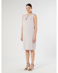 Marina Rinaldi - Kaftan-Kleid Aus Cady Mit Stickerei - Lyst
