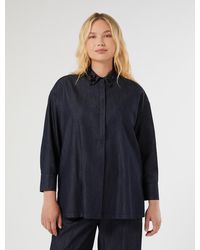 Marina Rinaldi - Tunika Aus Leichtem Denim - Lyst