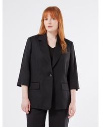 Marina Rinaldi - Veste Blazer En Toile De Lin - Lyst