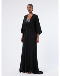 Marina Rinaldi - Besticktes Kleid Aus Krepp-Cady - Lyst