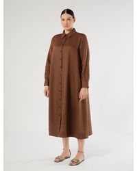 Marina Rinaldi - Robe-Chemise En Toile De Lin - Lyst