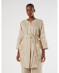 Marina Rinaldi - Tunique En Toile De Lin Avec Broderie - Lyst