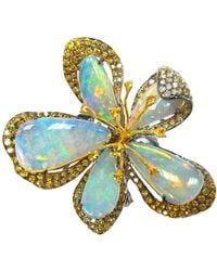 Wendy Yue Opal Flower Ring - Multicolour