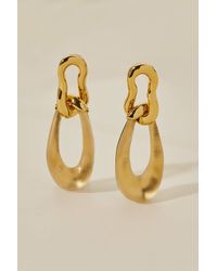 Alexis Bittar Gold Double Link Earrings - Metallic