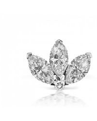 Maria Tash 3mm Diamond Lotus Earring Stud - White Gold