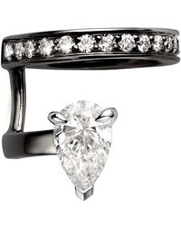 Repossi Serti Sur Vide Pear Diamond Earcuff - Multicolour