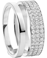 Repossi Berbere Module 2 Row Diamond Pave Ring - Metallic