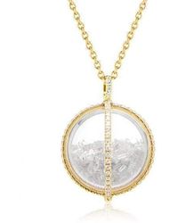 Moritz Glik Diamond Globe Shaker Pendant Necklace - Metallic