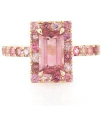 Yi Collection Tourmaline Bubble Gum Deco Ring - Pink