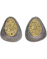 Todd Reed Cognac Diamond Silver Stud Earrings - Metallic