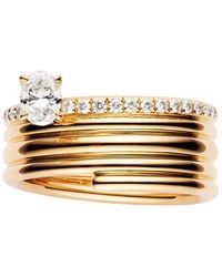 Repossi Oval Diamond Blast Ring - Metallic