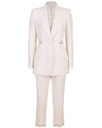 alexander mcqueen white suit
