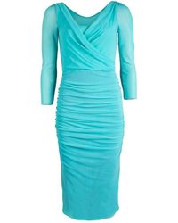 Fuzzi 3/4 Sleeve Dress - Blue